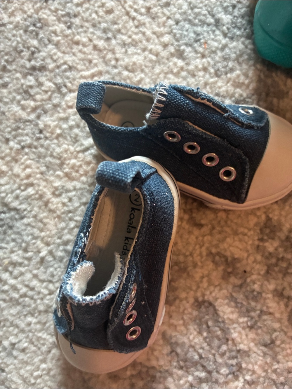 Koala Kids Teal Rain Boots with Navy Slip-On Sneakers Set - Picture 2 of 5
